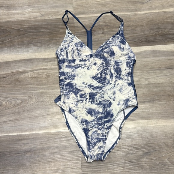 🏴 Lole Blue and White One Piece Swimsuit size small - Picture 2 of 6